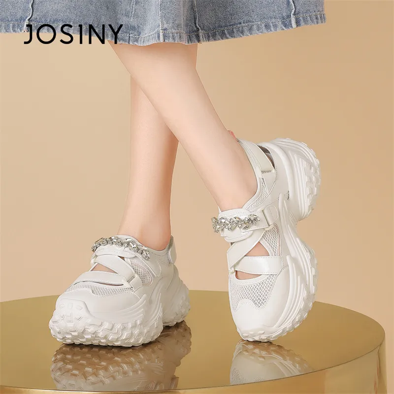 JOSINY Anti Slip Wear Resistant Low Top Chunky Sneakers Women's-7