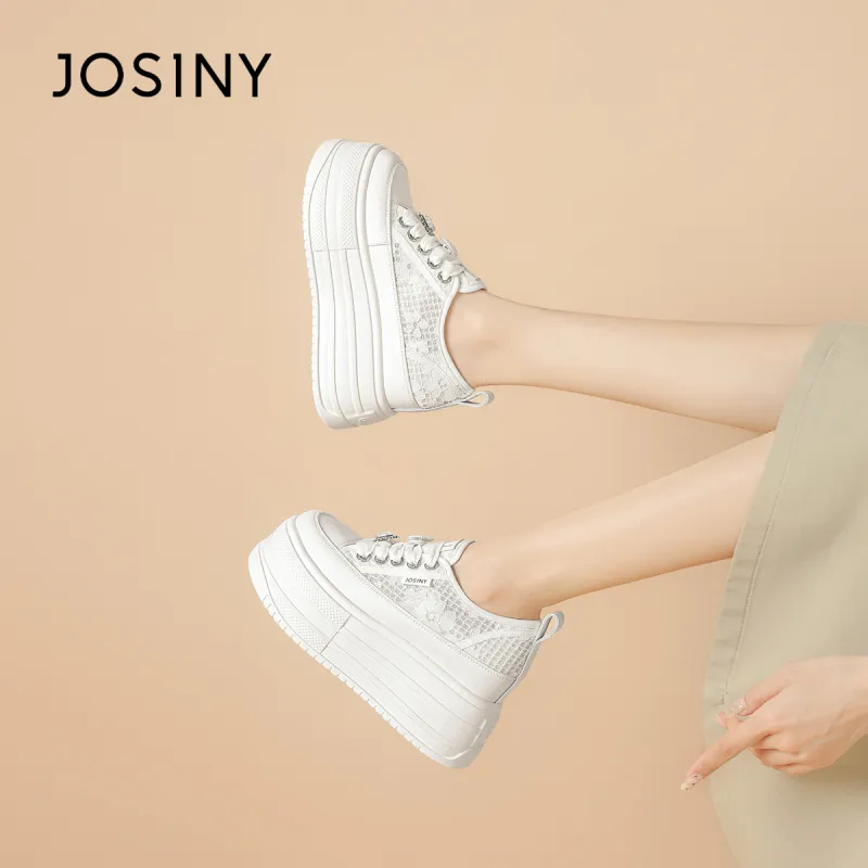 JOSINY Wear-Resistant Height Increasing Low-Top Casual Shoes Women's-7