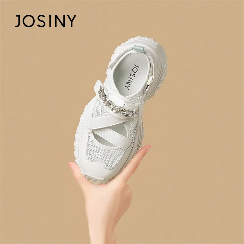 JOSINY Anti Slip Wear Resistant Low Top Chunky Sneakers Women's-19