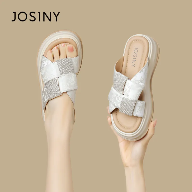JOSINY PU Polyurethane Slip-Resistant Abrasion-Resistant Slide Slippers Women's-16
