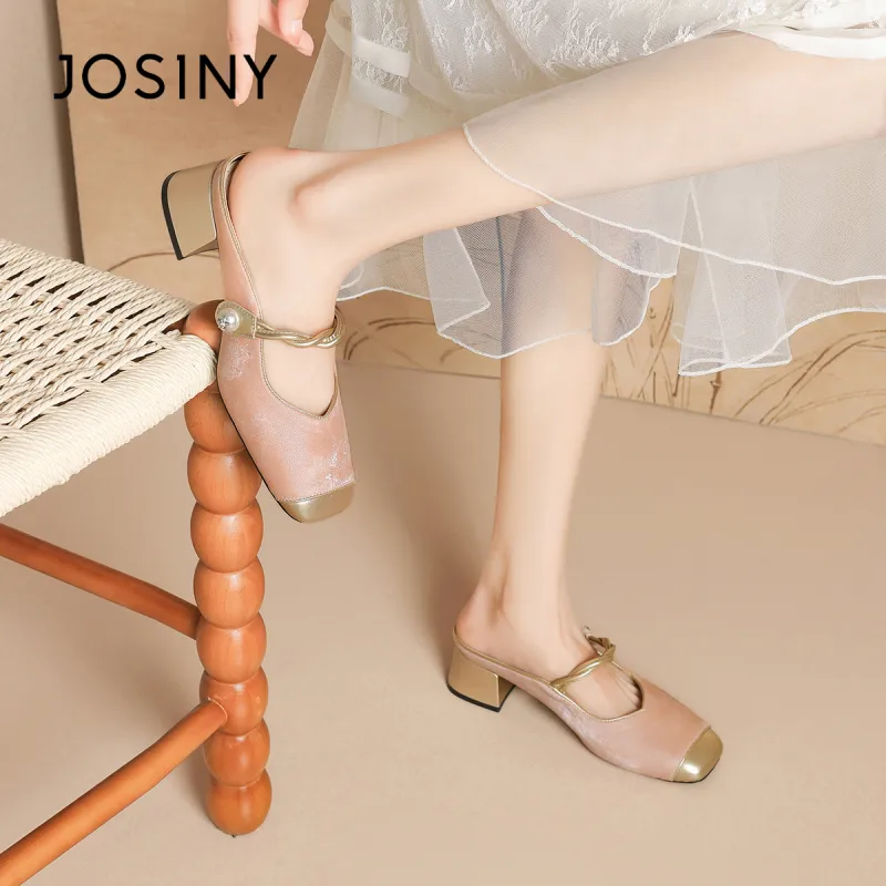 JOSINY Stitching Slip Resistant Wrap toe Slippers Women's-6