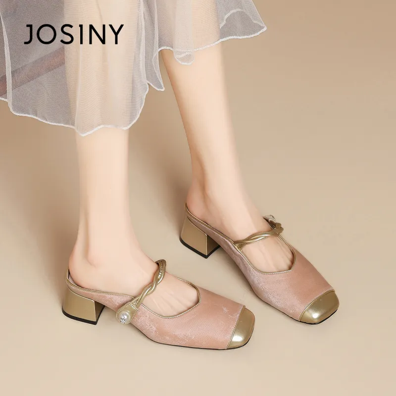 JOSINY Stitching Slip Resistant Wrap toe Slippers Women's-4