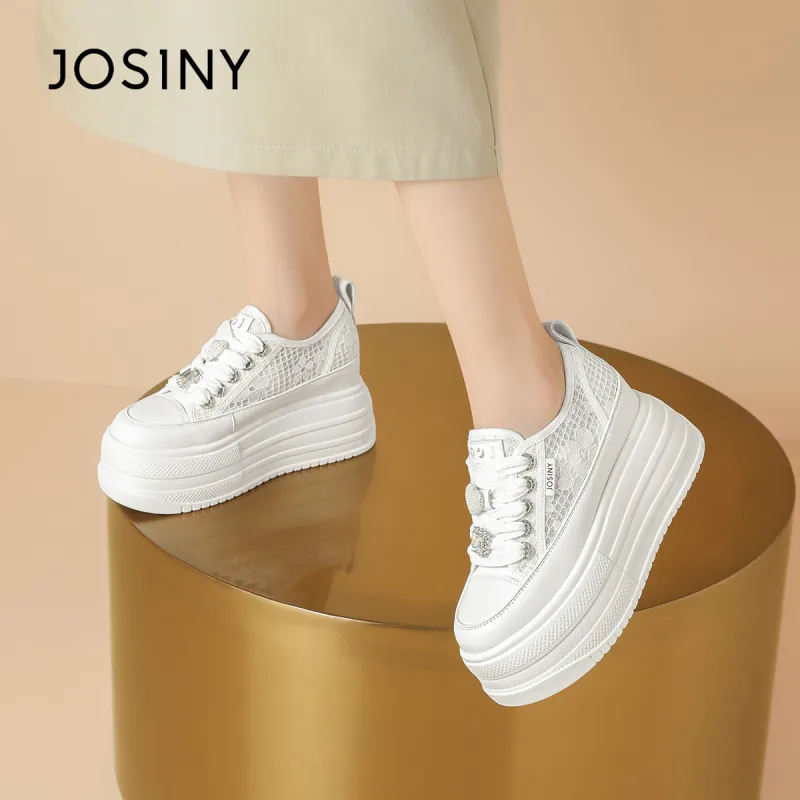 JOSINY Wear-Resistant Height Increasing Low-Top Casual Shoes Women's-4