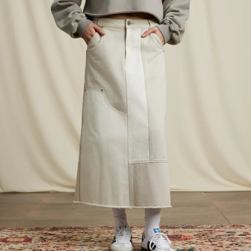 JOYRICH Twill Panel A-Line Denim Long Skirt Summer Skirt Women's-6