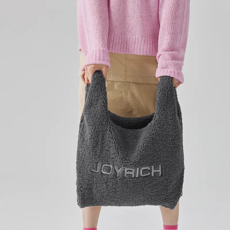 JOYRICH Polyester Minimalist Style One Shoulder Handbag Women's Gray-2