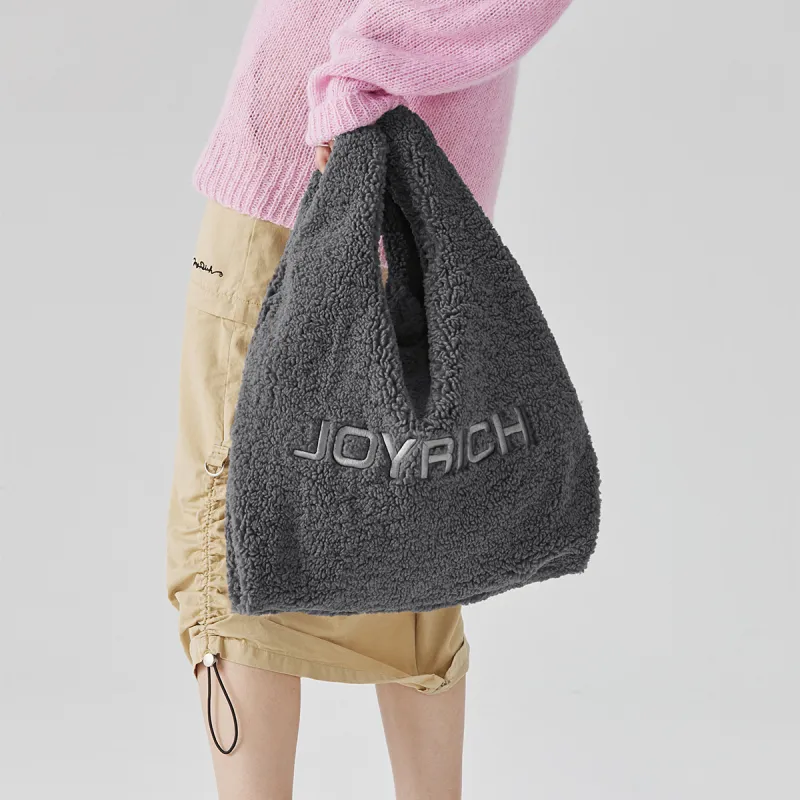 JOYRICH Polyester Minimalist Style One Shoulder Handbag Women's Gray-3