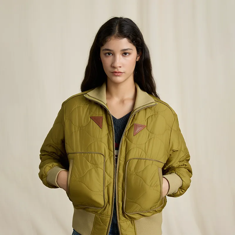 JOYRICH Puffer Jacket Unisex Yellow Green-5