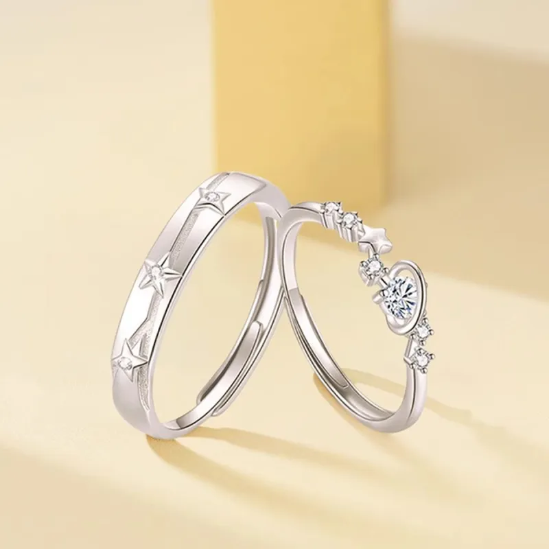 MGS 999 Fine Silver Ambient Everyday Commute Versatile Luxurious Layered Cool Premium Bestie Adjustable Opening Unisex-2