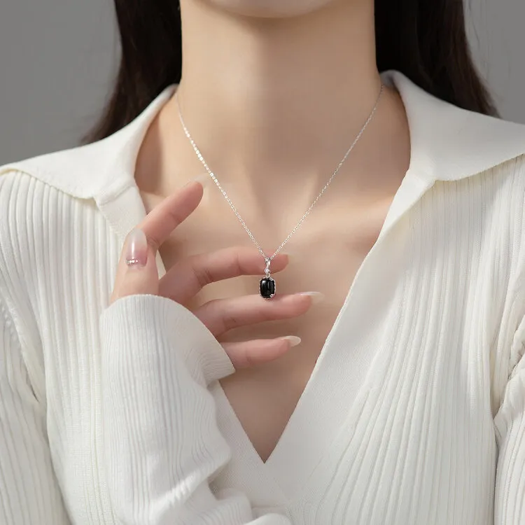 MGS Agate Jade Necklaces Women's-1
