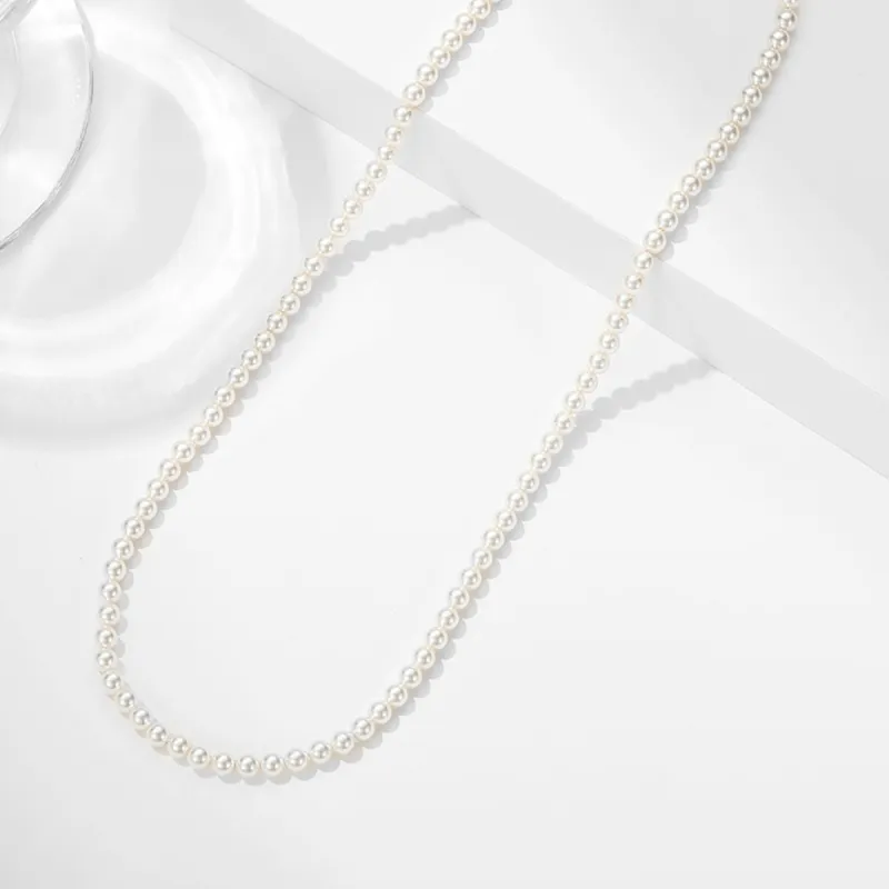 MGS S925 Shell Pearl Necklaces Women's-2