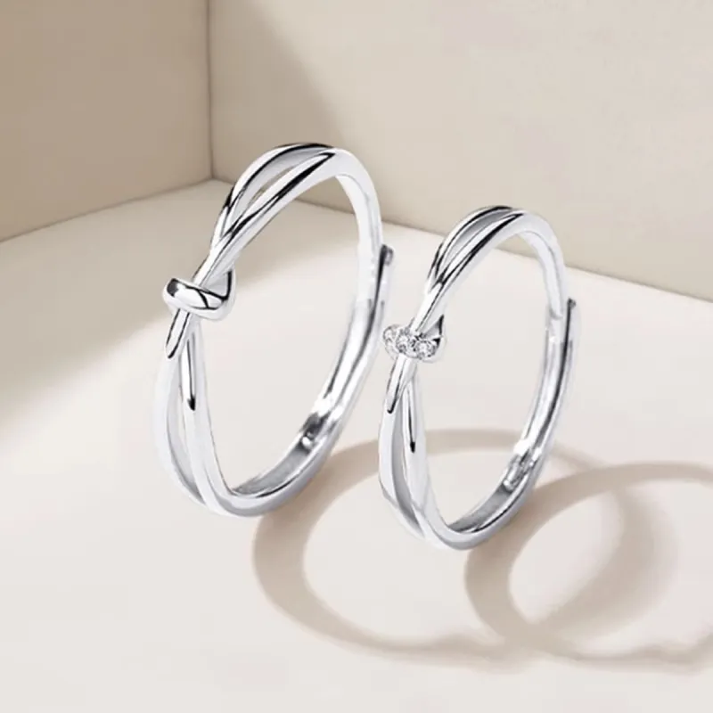 MGS 999 Fine Silver Minimalist Style Elegant Aesthetic Individual Luxury Premium Plain Band Adjustable Opening Unisex-5