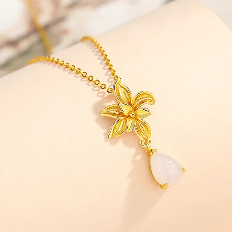 MGS Chalcedony Jade Necklaces Women's-1