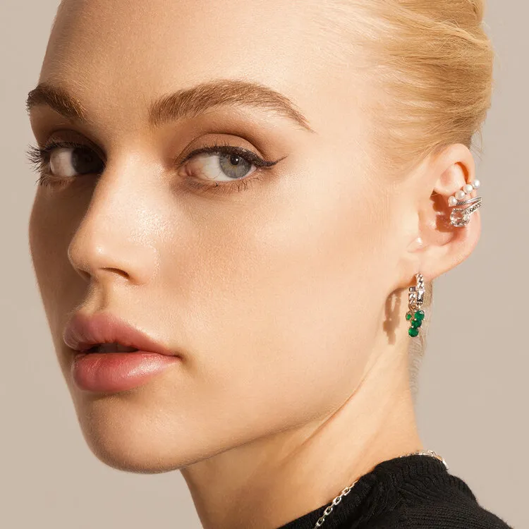 MGS Agate Jade Earrings Women's-2