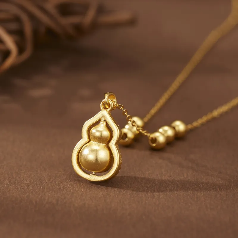 MGS S925 Chinese Style Niche Design New Chinese Style Zhao Cai Jin Bao Students Collarbone Chain Unisex-2