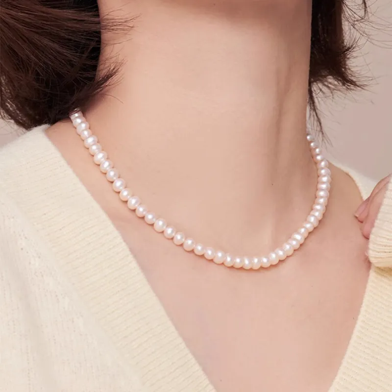 MGS S925 Shell Pearl Necklaces Women's-6