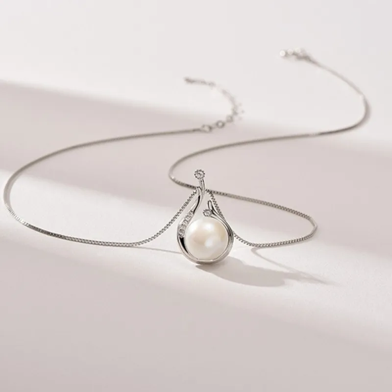 MGS S925 Shell Pearl Necklaces Women's-3