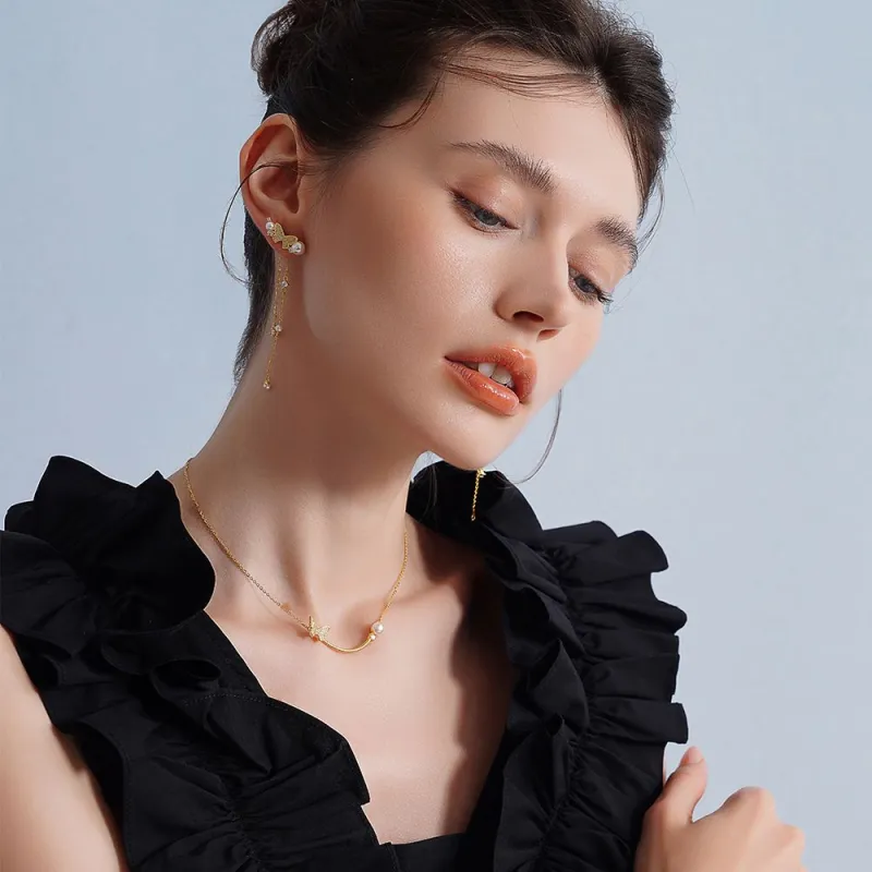 MGS Niche Refined Fashion Versatile Elegant Luxury Fresh Advanced Atmosphere French Design Gift Exquisite Box Women's-3