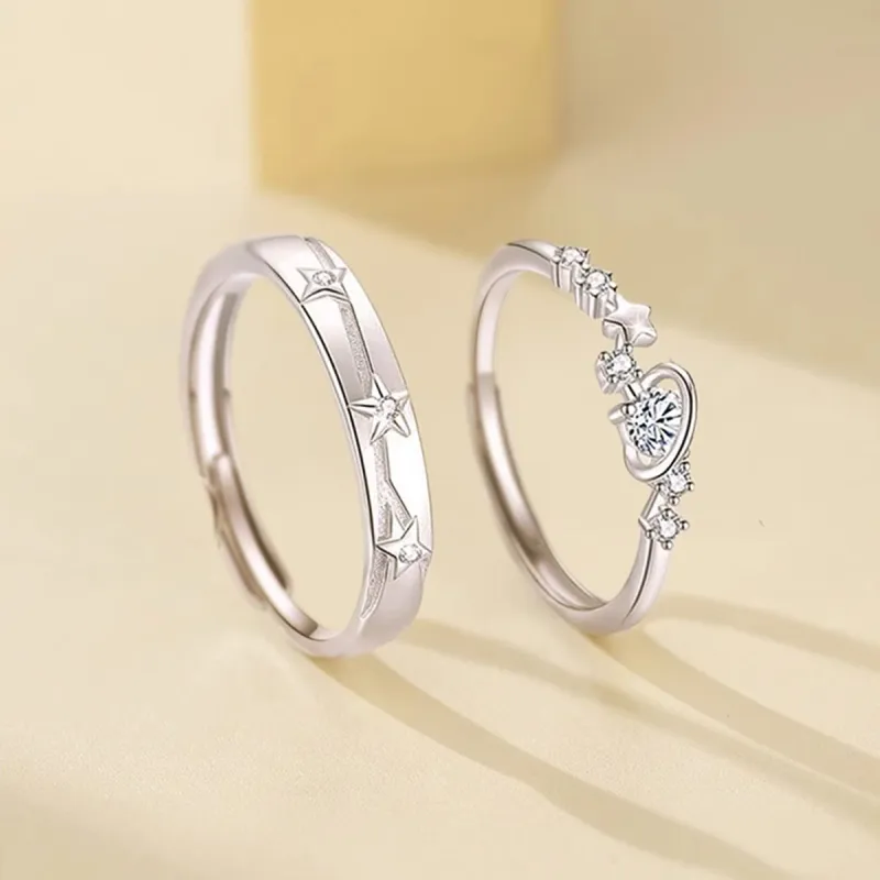 MGS 999 Fine Silver Ambient Everyday Commute Versatile Luxurious Layered Cool Premium Bestie Adjustable Opening Unisex-1