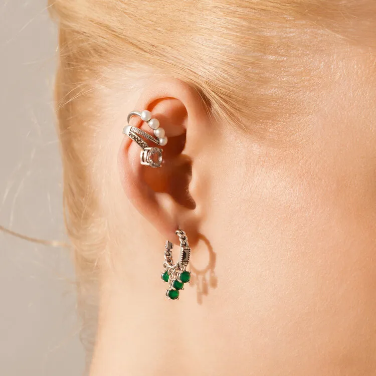 MGS Agate Jade Earrings Women's-1