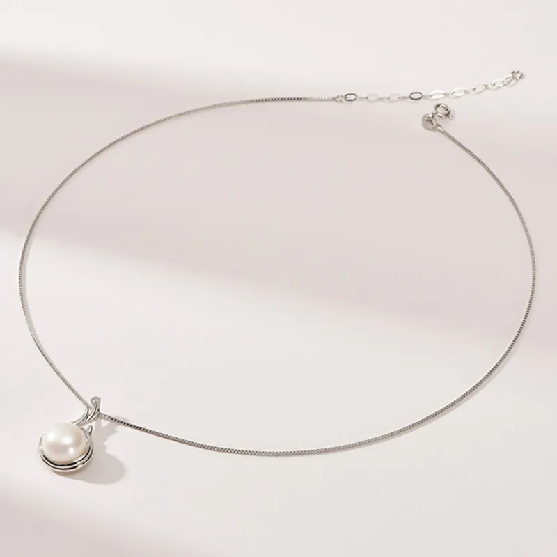 MGS S925 Shell Pearl Necklaces Women's-2