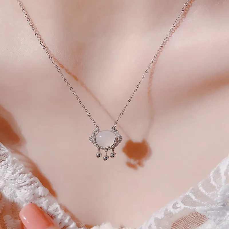 MGS S999 New Chinese Style Niche Design Vintage Pendant Premium Luck Bell Women's-5