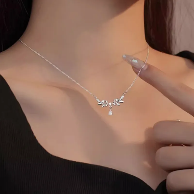MGS S999 Fine Silver Everyday Commute Mom Collarbone Chain Bestie Set Women's-6