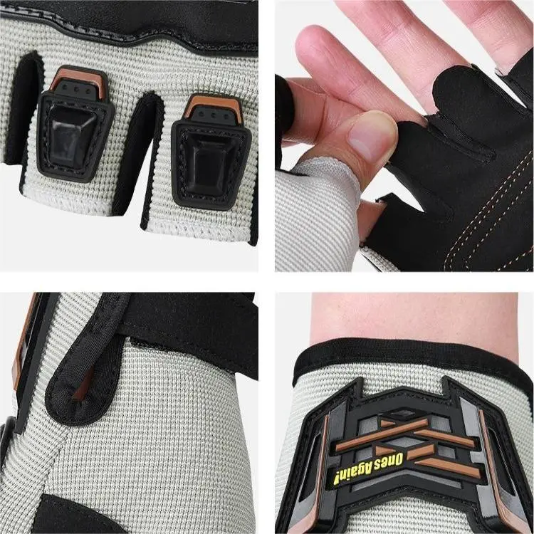 ONES AGAIN! Motorcycle Protective Gears Microfiber Polyester Mesh Wrist Unisex Half Finger Wrist Brace-9