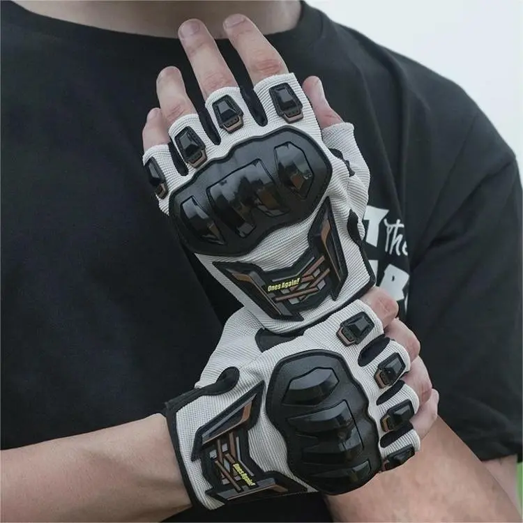 ONES AGAIN! Motorcycle Protective Gears Microfiber Polyester Mesh Wrist Unisex Half Finger Wrist Brace-12
