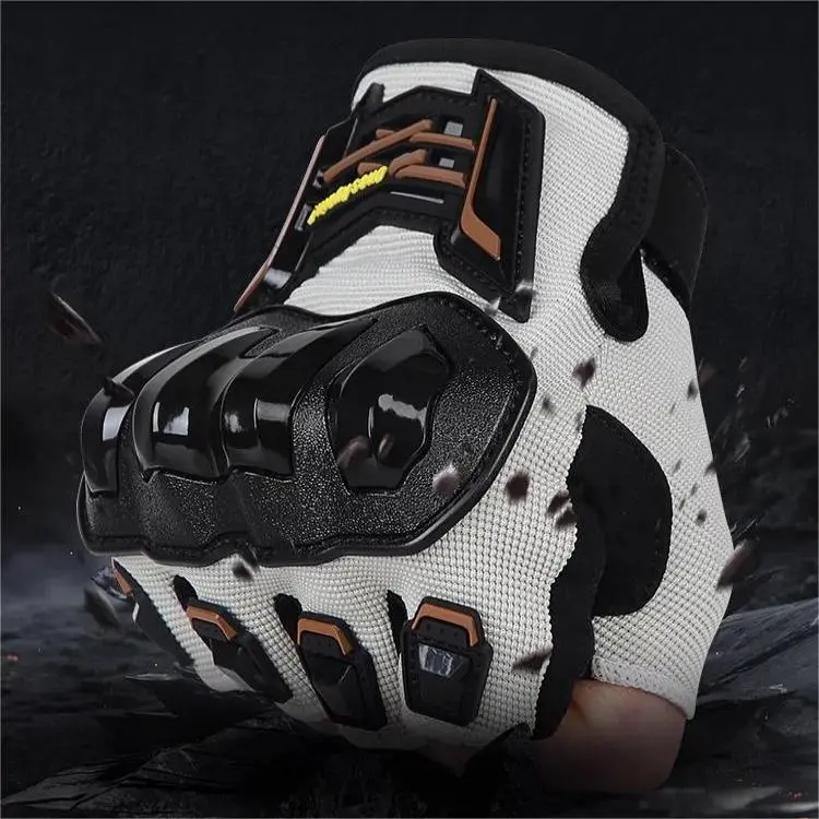 ONES AGAIN! Motorcycle Protective Gears Microfiber Polyester Mesh Wrist Unisex Half Finger Wrist Brace-10