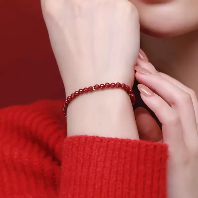HELA DE HAI Cinnabar Jade Bracelets Women's-7