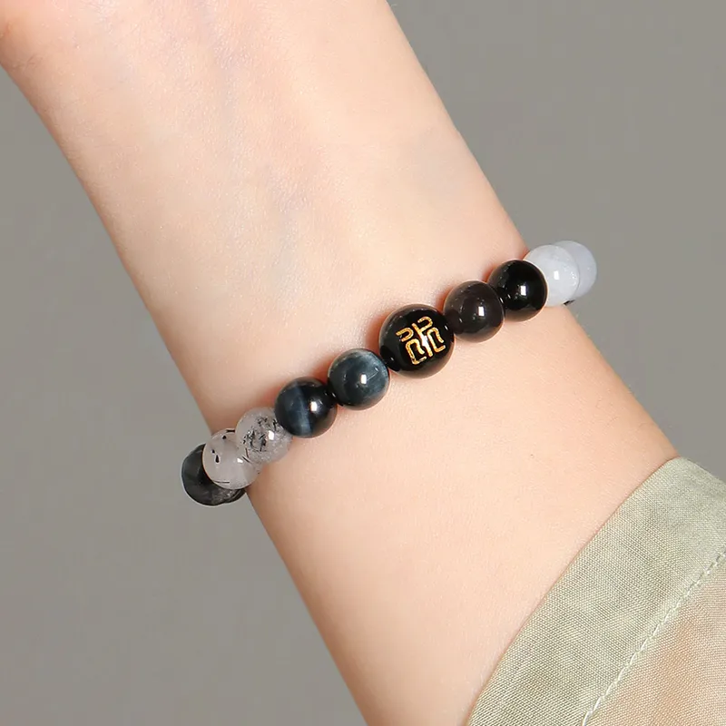 HELA DE HAI Reconstructed Cinnabar Agate Bracelets Unisex-11