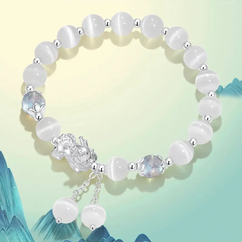 HELA DE HAI Glass Cat Eye Bracelets Unisex-2