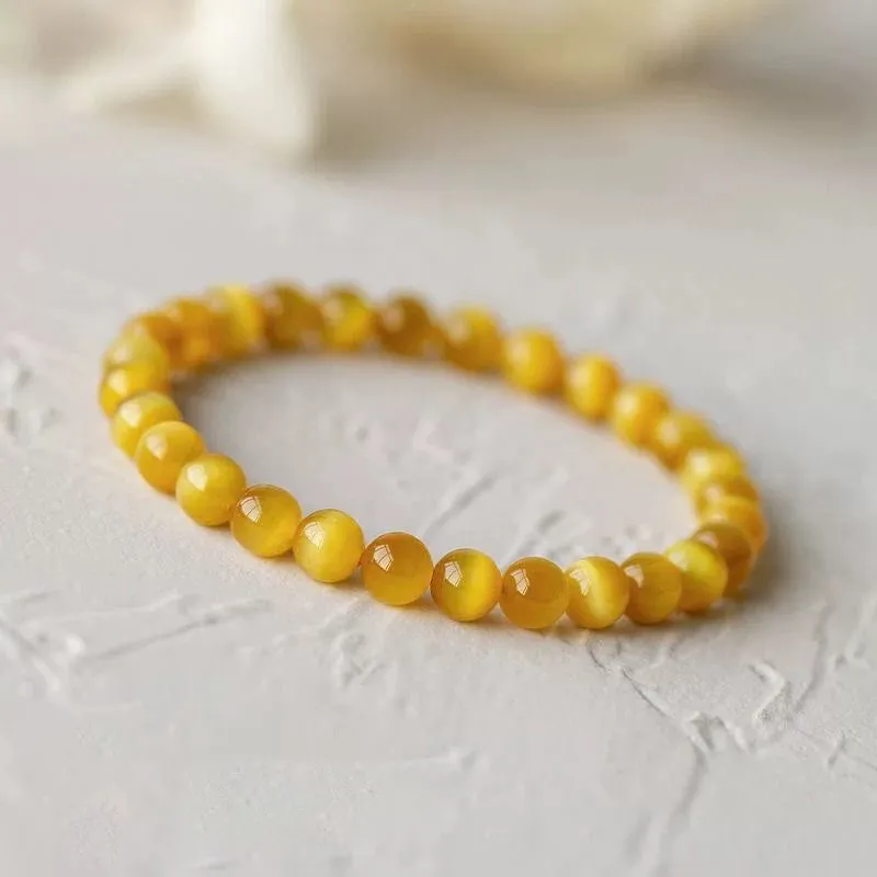 HELA DE HAI Glass Cat Eye Jade Bracelets Women's-10