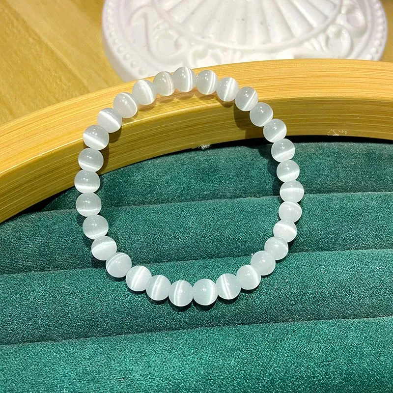 HELA DE HAI Glass Cat Eye Jade Bracelets Women's-4