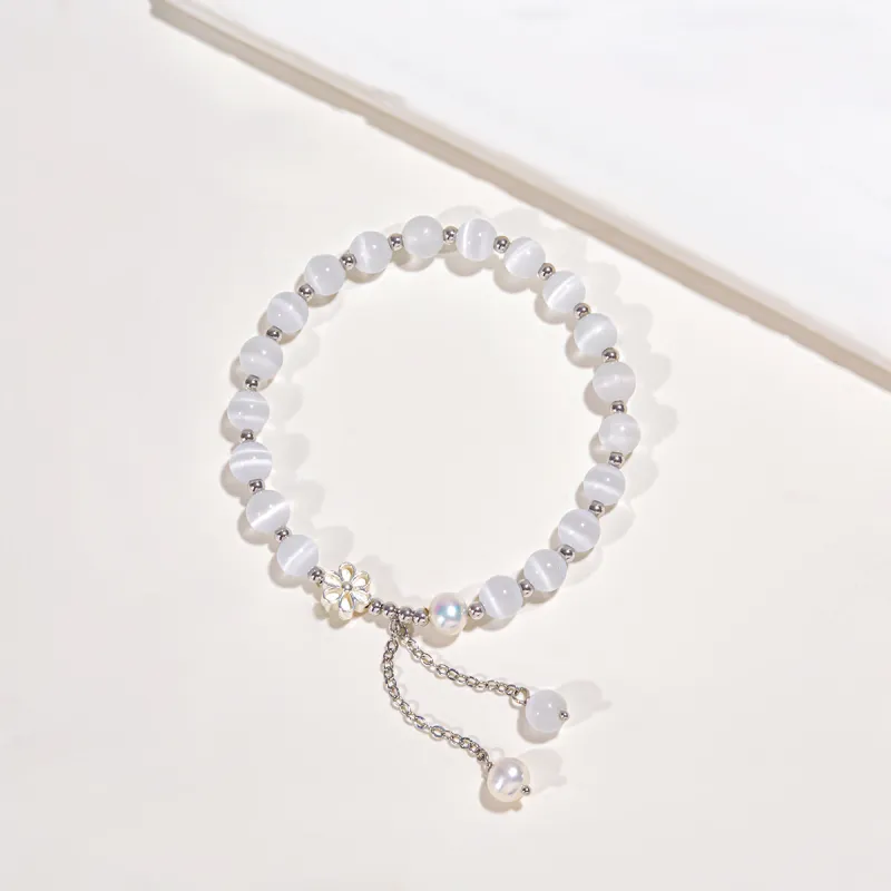HELA DE HAI Natural Glass Cat Eye Bracelets Women's-1