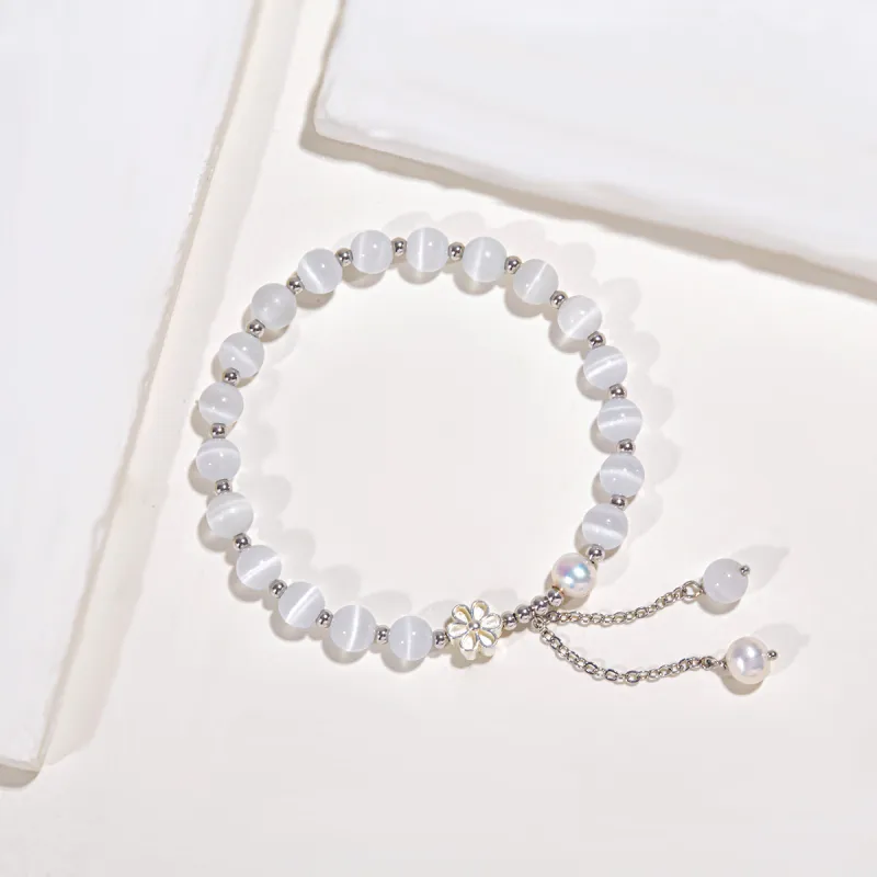 HELA DE HAI Natural Glass Cat Eye Bracelets Women's-2