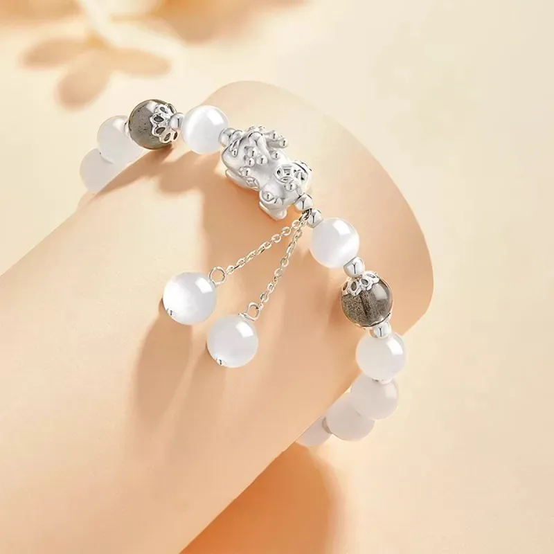 HELA DE HAI Glass Cat Eye Bracelets Unisex-3