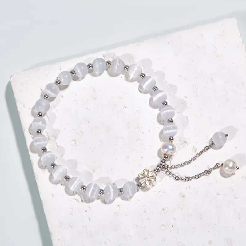 HELA DE HAI Natural Glass Cat Eye Bracelets Women's-4