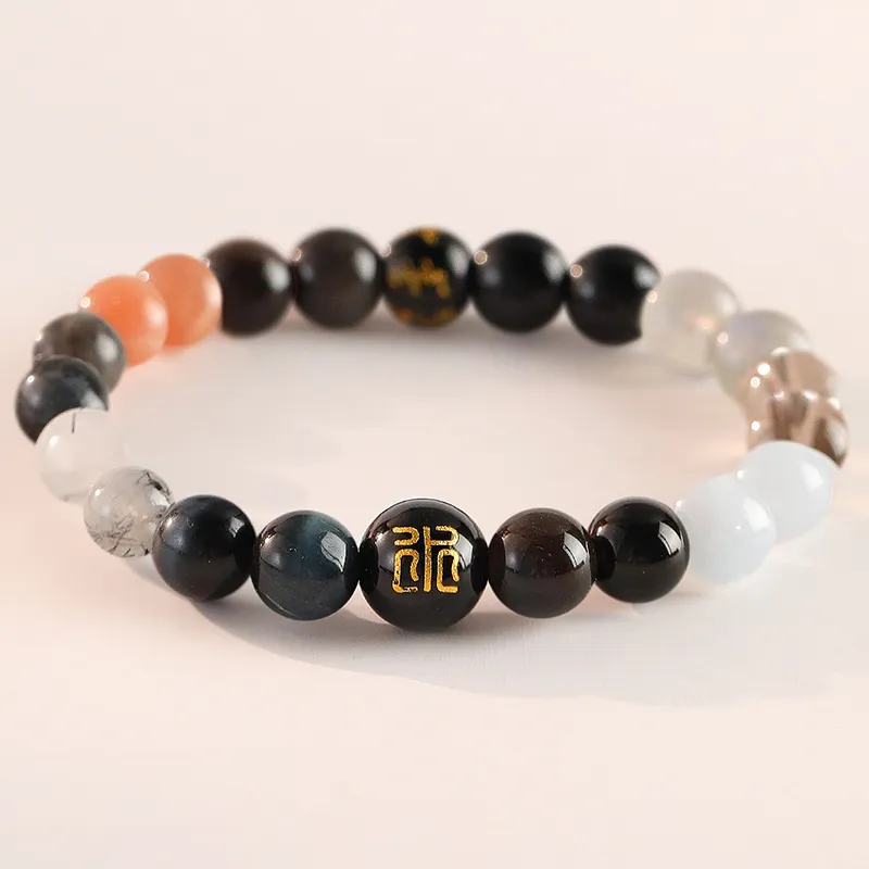 HELA DE HAI Reconstructed Cinnabar Agate Bracelets Unisex-13