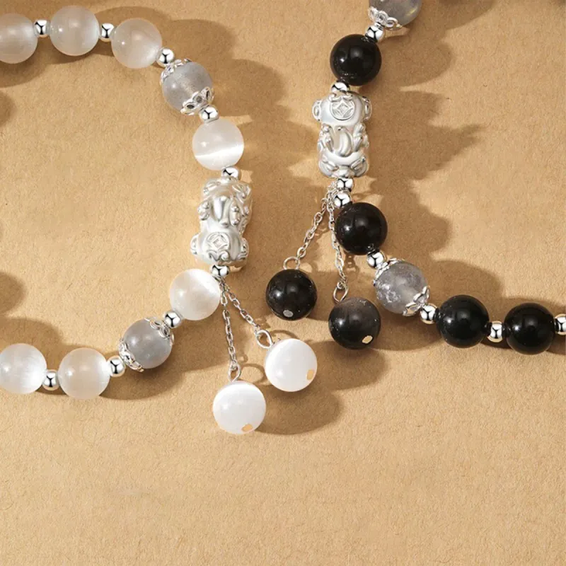HELA DE HAI Glass Cat Eye Bracelets Unisex-11