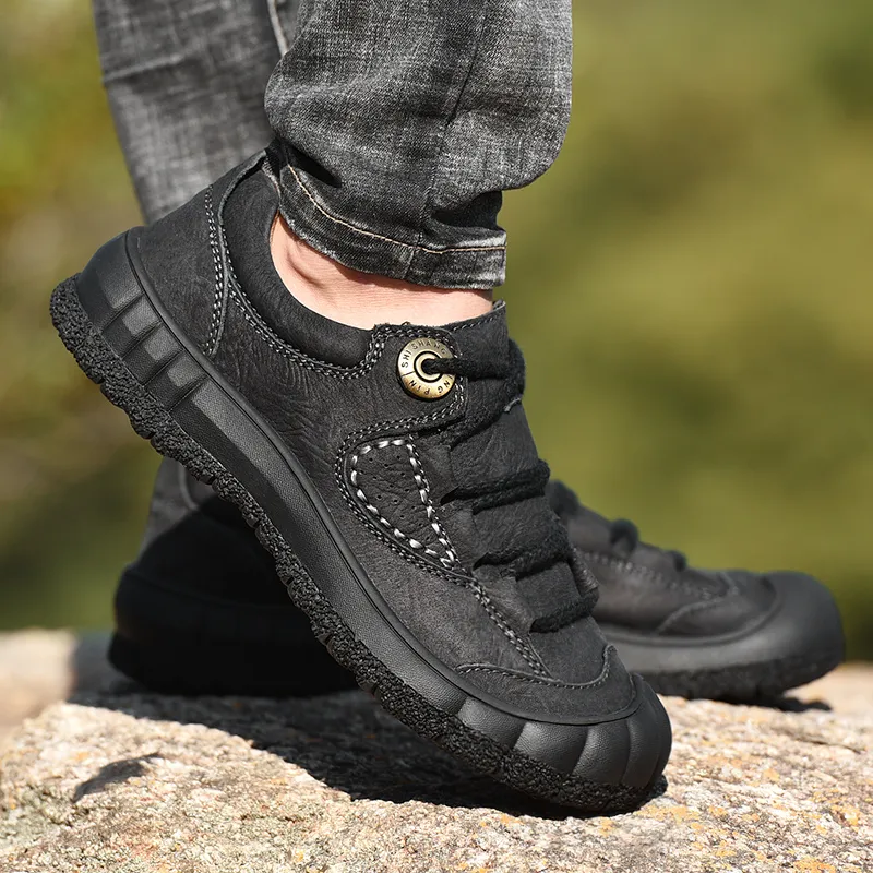 Season Ram Casual Shoes Men Low Top Black/Brown/Khaki-5