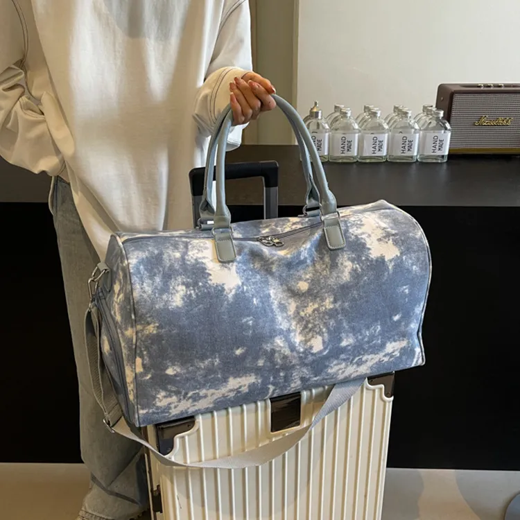 CARTELO Polyester Travel Bag Unisex Gray/Blue/Pink-6