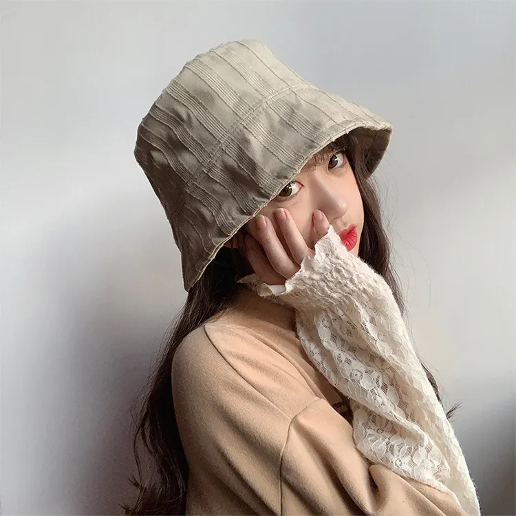 CARTELO Cotton Bucket Hats Unisex Black/Beige/Khaki/Coffee-6