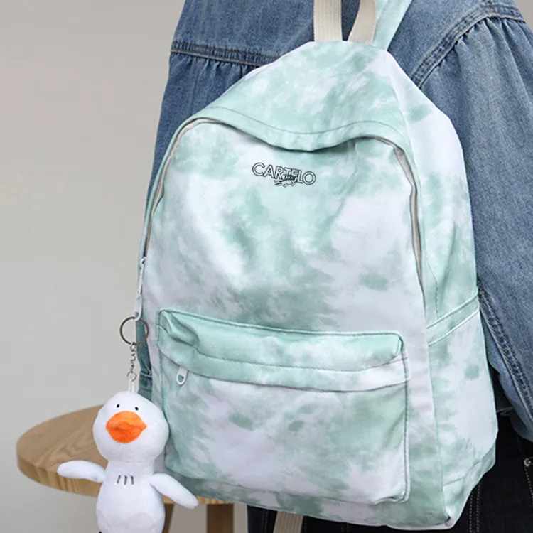 CARTELO Nylon Portable Backpack Travel Laptop Bag Backpack Medium Size Unisex Gray/Green Pink Sky Blue-4