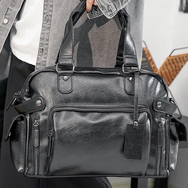 CARTELO PVC Crossbody Bags Handbags Regular Unisex Black-3