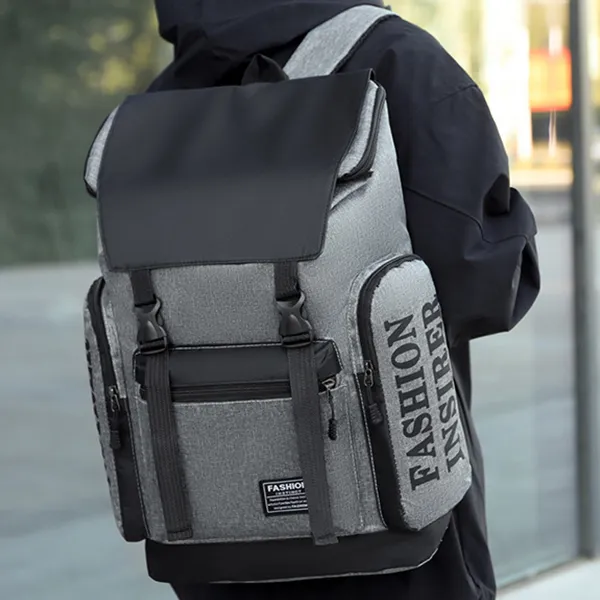 CARTELO Oxford Portable Backpack Laptop Bag Regular Unisex Black-4
