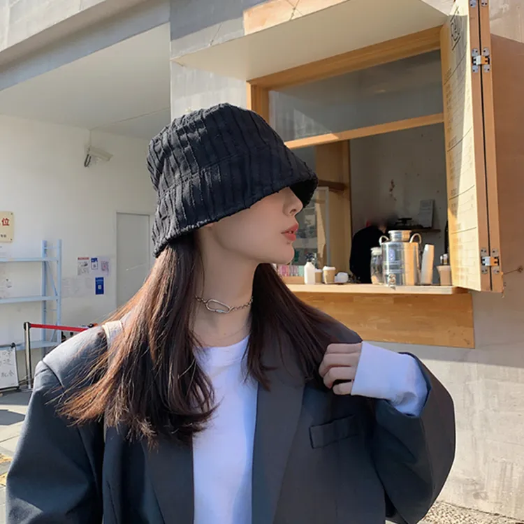 CARTELO Cotton Bucket Hats Unisex Black/Beige/Khaki/Coffee-1