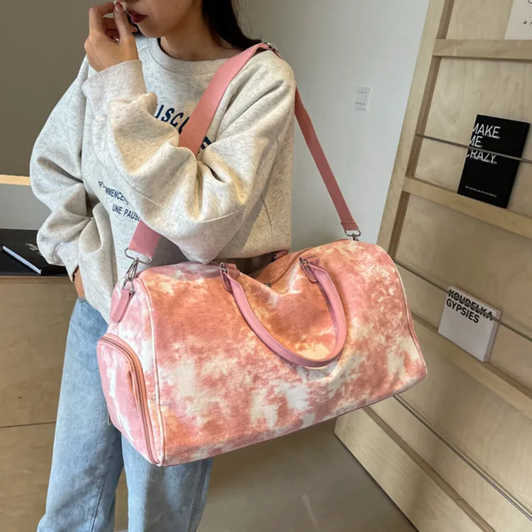 CARTELO Polyester Travel Bag Unisex Gray/Blue/Pink-15