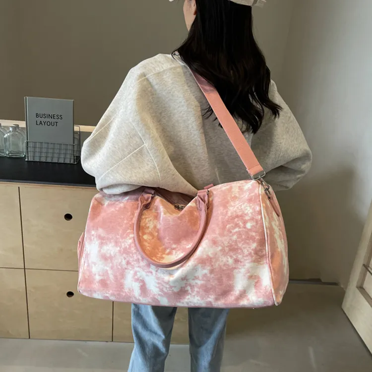 CARTELO Polyester Travel Bag Unisex Gray/Blue/Pink-16