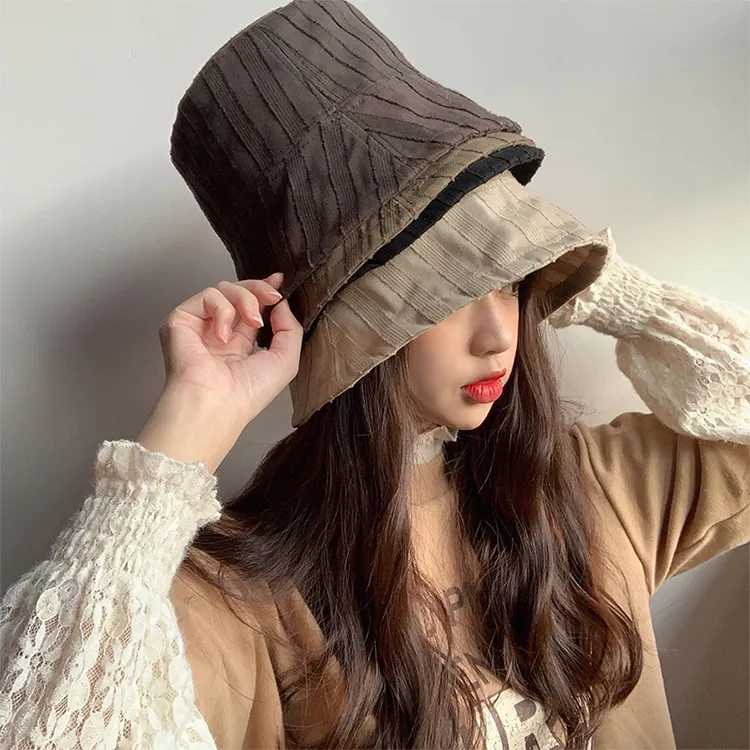 CARTELO Cotton Bucket Hats Unisex Black/Beige/Khaki/Coffee-5